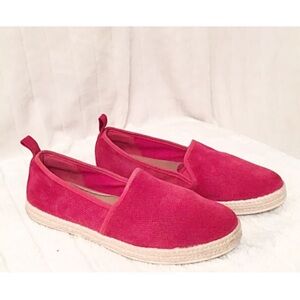 CLARKS AZELLA REVERE Wms Red Suede Slip-On Loafer